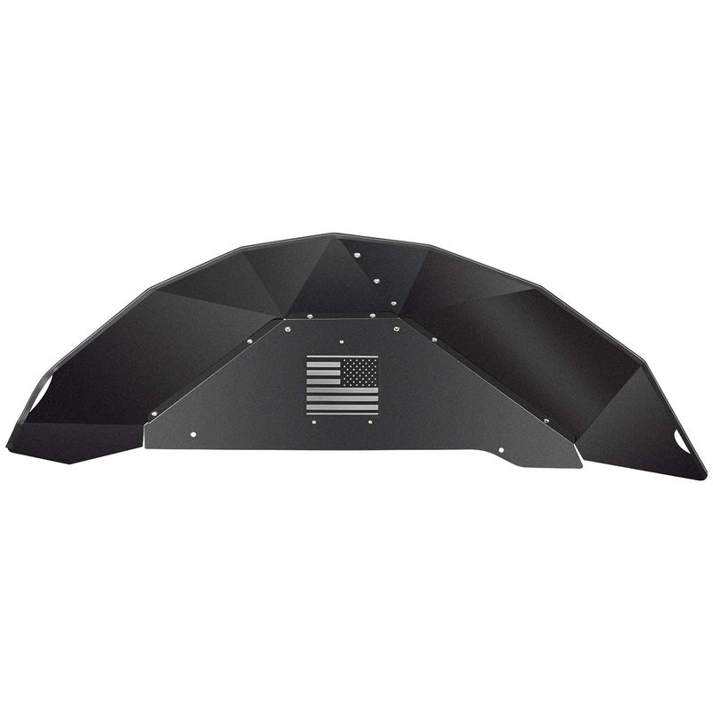 SMALLFATW Aluminum Rear Inner Fender Liner Compatible with 2007-2018 Wrangler JK JKU, US Flag Pattern, Great Fitting&Easy to Install, JK Accessories, Black 2PCS - Image 4